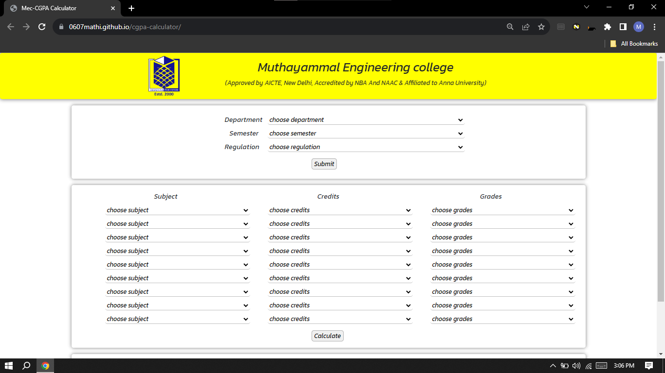 MEC CGPA